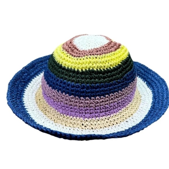 NWT HAT ATTACK Remy Multi Bucket Hat in Navy Stripe, Revolve, One Size, Ladies - Picture 2 of 7